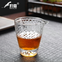 玻璃公道杯茶濾一體分茶器公杯陶瓷茶具茶漏套裝錘紋水晶日式奢華