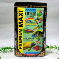 PROMO PELET AKARI PREMIUM MAXI BLUE YELLOW RED 100gram pakan ikan hias predator, ciclid warna. 100% 