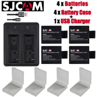 New 4pcs SJCAM sj4000 eken H9 H3 H8 W9 G3 GIT-LB101 GIT BATTERY sj5000 sj6000 sj7000 SJ8000 SJ9000 battery+ Dual charger