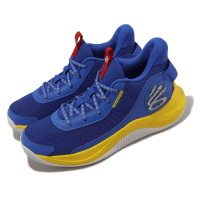 Under Armour 籃球鞋 Curry 3Z7 男鞋 藍 黃 勇士隊 緩衝 子系列 運動鞋 UA 3026622400