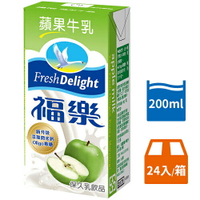 福樂 蘋果牛乳(200ml*24包/箱) [大買家]