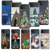 Merry Christmas Family Friends Couples Case For Samsung Galaxy Z Flip 5 Z Flip 4 Z Flip3 5G Shell for Galaxy Z Flip Hard Cover