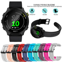 20mm Official Style Sports Silicone Strap For Garmin Forerunner 158 245 245M 645 Venu SQ Vivoactive 3 Smart Bracelet Watchband