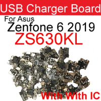 Charger Jack Board PCB Flex For ASUS ZenFone 6 2019 ZS630KL USB Port Connector Dock Charging Ribbon Cable Replacement Parts