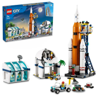 福利品【LEGO 樂高】城市系列 60351 火箭發射中心(太空玩具 太空人)