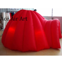 LED Customized Red Inflatable Dome Tent Toy Igloo for Children or Family Party