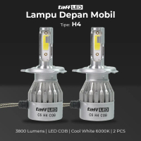 Promo TaffLED Lampu Depan Mobil Headlamp LED COB H4 Cool White 2 PCS - C6 Murah