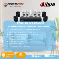 PAKET CCTV DAHUA 8CAMERA DUAL LIGHT 5MP KAMERA FULLHD CCTV LIGHT