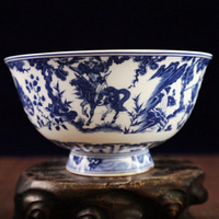 景德鎮陶瓷碗家用米飯碗湯碗餐具新中式大清乾隆年制仿古青花瓷碗