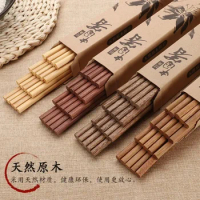 Wooden Bamboo Stick Food Japanese Sticks Chinese Chopsticks 5/10 Reusable Pairs Chop