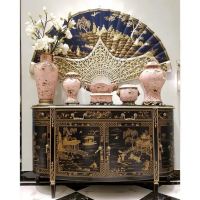 Lemari Rak Penyimpanan Dynasty / Luxury Vintage Cabinet Tableware 1920