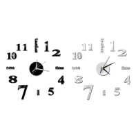 Large DIY Wall Clock Modern 3D Wall Clock With Mirror Numbers Stickers For Home Decorations Office Decorations