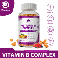 Super Complex Vitamin B Capsule with B12, B1, B2, B3, B5, B6, B7, B9, Folic Acid for Brain Cell Func