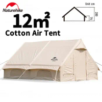 Naturehike Air 12.0 Air Tent Outdoor Camping Inflatable Tent Thickened Cotton 3-4 People Glamping Roof Top Large Tent Party Tent