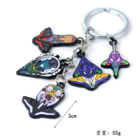 2023 New Anime NEON GENESIS EVANGELION EVA Ayanami Rei Asuka NERV Kawaii Figure Keychain Pendant necklace Model Toys Gifts