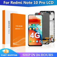 AAA Quality For Xiaomi Redmi Note 10 Pro LCD Display Touch Screen with Frame For Redmi Note10Pro M2101K6G LCD Display Replace