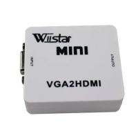 Wiistar VGA to HDMI Converter Audio Adapter 1080P 60Hz VGA2HDMI Converter Adapter for Xbox 360 PS3 PC DVD