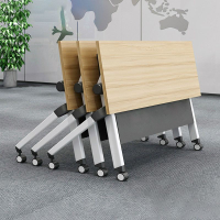 免運開發票  培訓桌椅組合折疊會議桌可移動帶輪條桌長條拼接會議室桌折疊桌-快速出貨