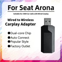 New Mini Smart AI Box for Seat Arona Apple Carplay Adapter Plug and Play USB Dongle Car OEM Wired Car Play To Wireless Carplay