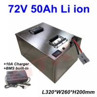 72V Electric Bike Battery Pack 72V 2000W 3000W Electric Scooter Battery 72V 50ah not 40ah 30ah 25ah motorcycle AGV +10A Charger