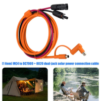 Easy installation Solar Power Cord Solar Connector to DC7909+8020 Power Cable for Device Charging