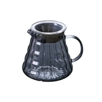 Glass Ice Pupil Hand-Brewed Coffee Drip Filter Cup Household Coffee Pot Coffee Utensils Set Filter Elements