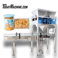 Snack Food Apple Chips Cheese Ball Weighing Packing Machine Granule Vertical Form Fill Seal Multihead Weigher Production Line