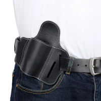 Outdoor Tactical Fanny Pack Genuine Leather Pouch For M1911 Hidden Stealth Hunting Waist Case