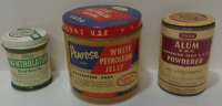 Vintage Green Mentholatum Ointment Jar Penrose Petroleum Jelly & Tin McKesson
