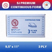 SJ PREMIUM Continuous Form 9,5" × 11" (3 PLY) NCR Sheets