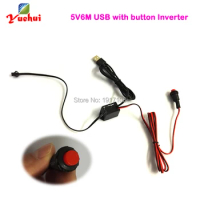 5V6M USB interface EL wire inverter powered by Mobile battery for driving 1-6m EL wire or EL strip with Toys Party decoration