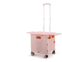 outdoor camping &amp; shopping cart, retractable folding trolley
