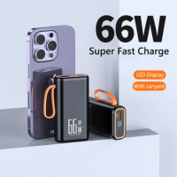 66W Power Bank 30000mAh Portable Powerbank 22.5W 10000mAh Fast Charging Battery Charger Poverbank For iPhone 12 13 15 pro Xiaomi