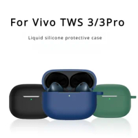 For vivo tws 3 / 3pro Earphone Protective Case Silicone Case Cute Cover Siamese Silicone Pure color Cover for vivo tws 3/3pro