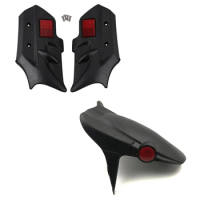 1Pcs Motorcycle Splash Guard Rear Mudguard &amp; 2Pcs Front Shockproof Decorative ABS Cover Shock Absorbers For Kawasaki