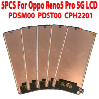 5pcs Original Change Glass LCD For Oppo Reno 5 Pro 5G LCD Display Screen Touch Digitizer Replacement Parts For Oppo Reno5 LCD