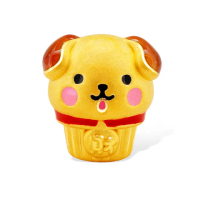 【GJS 金敬順】黃金串飾財犬杯子蛋糕(金重:0.32錢/+-0.03錢)