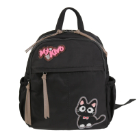 【KIRO 貓】小黑貓 探險包 毛巾繡 輕防水 雙層 後背包(300005)