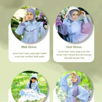 Asmaraloka Dress | puan Indonesia | dress sarimbit couple | dress motif pesta | kondangan hijab