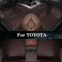 New Side Storage Bag With Customized Leather Car Floor Mat For TOYOTA Camry Camry(XV30/XV40/XV50) FJ Cruiser Mark X Auto Parts