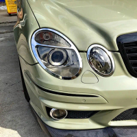 【IDFR】Benz 賓士 E W211 2002~2009 鍍鉻銀 車燈框 前燈框 頭燈框 飾貼(燈框 燈眉 鍍鉻改裝)