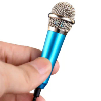Mini 3.5mm Stereo Studio Microphone Earphone Ktv Karaoke Mini Microphone for Cell Phone Laptop Computer Desktop Small Size Mic