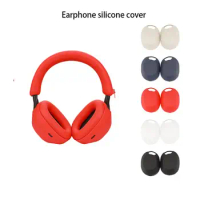 Earphone Case Cover For Sony WH-1000XM5 Solid Color Ear Pads Housing Scratch Proof Washable Silicone Protective Cover