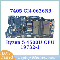 CN-0626R6 0626R6 626R6 For Dell 7405 With Ryzen 5 4500U CPU Mainboard 19732-1 Laptop Motherboard 100% Fully Tested Working Well