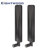 Eightwood 2pcs 4G LTE Antenna 9dBi SMA Male Cellular Aerial for 4G LTE Wireless CPE Router Hotspot Cellular Gateway IoT Router