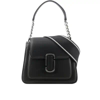 【MARC  JACOBS】The J Marc 平滑皮革梯形手提/斜背二用包(黑色)