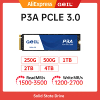 GeIL SSD + SSD Enclosure M2 250GB 500gb P3A 1T 2t 4TB M.2 NVME 1.4 Protocol PCIe Gen 3X4 2280 For Laptop Desktop Storage kit