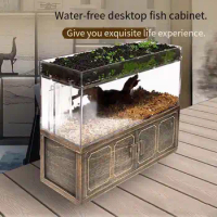 Aquarium Desktop Small Filter Fish Tank Super White Plastic Betta Fish Tank Free Water Change Small Fish Tank Aquarium Accessori