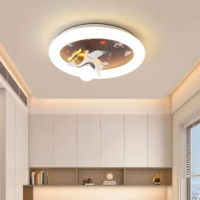 Creative Led Airplane Round Ceiling Light Simple Modern Bedroom Children's Room Ceiling Lamp Home Indoor Decor Lighting Fixture