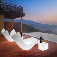 LED outdoor lounge chair outdoor courtyard lounge chair swimming pool outdoor leisure chair beach chair